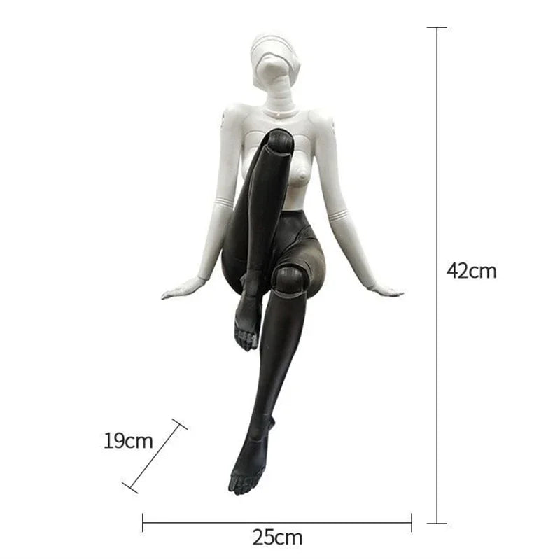 Figurines Sculptures Statue Creative Aesthetic Modern Sculptures Figurines Elegant Bedroom Small Living Room Figurine Decoration